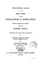 Cover of: Völsunga Saga: The Story of the Volsungs & Niblungs : with Certain Songs ...