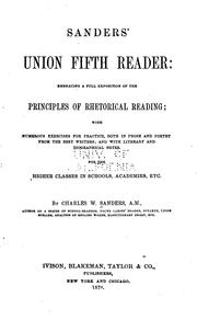 Cover of: Sander's Union Fifth Reader: Embracing a Full Exposition of the Principles ...