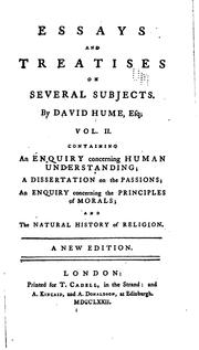 Cover of: Essays and Treatises on Several Subjects by David Hume