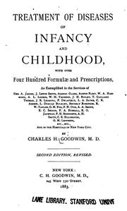 Cover of: Treatment of diseases of infancy and childhood: With Over Four Hundred Formulæ and Prescriptions ...