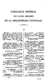 Cover of: Catalogue général des livres imprimés de la Bibliothèque nationale by Bibliothèque nationale de France., France Ministère de l'instruction publique