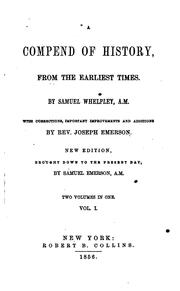Cover of: A Compend of History: From the Earliest Times