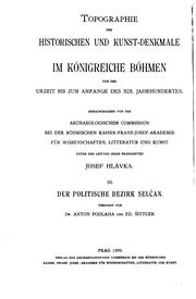 Cover of: Topographie der Historischen und Kunst-denkmale im Königreiche Böhmen by Josef Hlávka