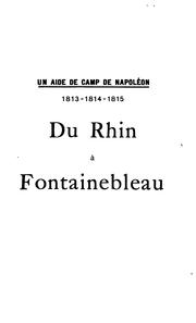 Cover of: Un aide de camp de Napoléon: mémoires