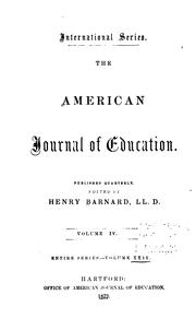 Cover of: The American Journal of Education by Henry Barnard