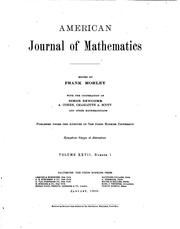 Cover of: American Journal of Mathematics by Johns Hopkins University, American Mathematical Society, Project Muse, JSTOR (Organization)