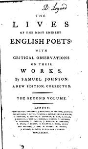 The Lives of the Most Eminent English Poets: With Critical Observations on ... by Samuel Johnson