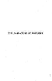 Cover of: The Barbarians of Morocco by Adalbert Sternberg , Douglas Henry Lane Fox-Pitt
