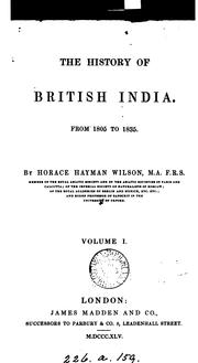 Cover of: The History of British India