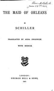 Cover of: The Maid of Orleans by Friedrich Schiller
