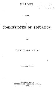 Cover of: Report of the Commissioner of Education
