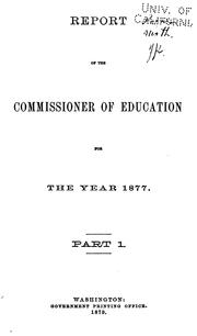 Cover of: Report of the Commissioner of Education by United States. Office of Education