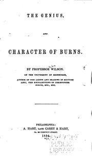 Cover of: The Genius, and Character of Burns