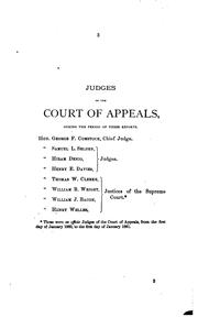 Cover of: Reports of Cases Argued and Determined in the Court of Appeals of the State ...