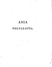 Cover of Asia Polyglotta by Julius von Klaproth