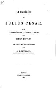 Cover of: Li hystore de Julius Cesar: Eine altfranzösische Erzählung in Prosa von ...