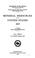 Cover of: Mineral resources of the United States