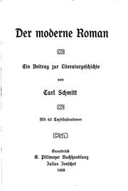 Cover of: Der moderne Roman: Ein Beitrag zur Literaturgeschichte