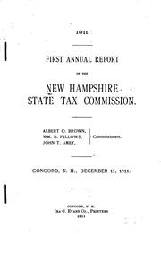 Cover of: Annual Report by New Hampshire State Tax Commission, State Tax Commission, New Hampshire