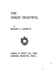 Cover of: The House Beautiful by William Channing Gannett