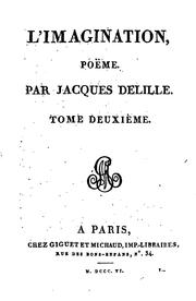 Cover of: L'imagination: poëme by Jacques Delille