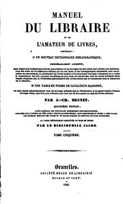 Cover of: Manuel du libraire et de l'amateur de livres