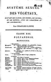 Cover of: Systême sexuel des végétaux, suivant les classes, les ordres, les genres et ...