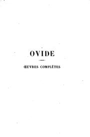Cover of: Oeuvres complètes: avec la traduction en français by Ovid, Désiré Nisard