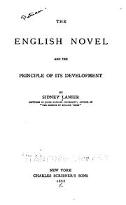 Cover of: The English Novel and the Principle of Its Development