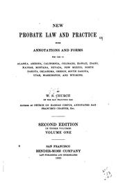 Cover of: New Probate Law and Practice