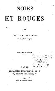 Cover of: Noirs et rouges