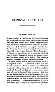 Cover of: Clinical lectures on the diseases of women