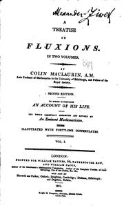 Cover of: A Treatise on Fluxions ... by Colin MacLaurin