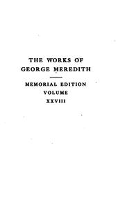Cover of: The Works of George Meredith