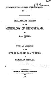 Cover of: Report of Progress by State Geologist (1874 -1890), Pennsylvania.