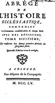 Cover of: Abrege de l'histoire ecclesiastique