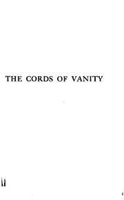 Cover of: The Cords of Vanity: A Comedy of Shirking by James Branch Cabell