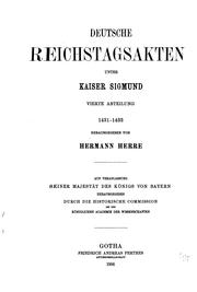 Cover of: Deutsche Reichstagsakten