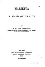 Cover of: Marietta: A Maid of Venice