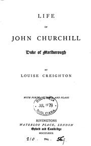 Cover of: Life of John Churchill, duke of Marlborough