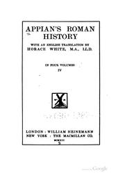 Cover of: Appian's Roman History: With an English Translation