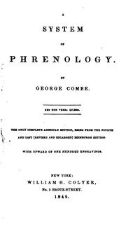Cover of: A System of Phrenology by George Combe