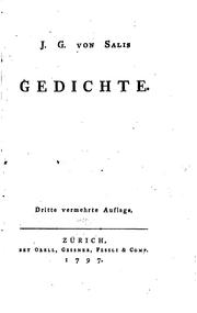 Gedichte by Johann Gaudenz von Salis-Seewis