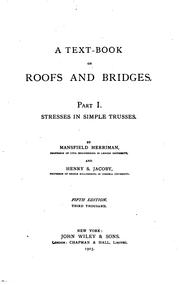 Cover of: A Text Book on Roofs and Bridges by Mansfield Merriman , Henry Sylvester Jacoby