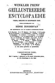 Cover of: Winkler Prins' geïllustreerde encyclopaedie by Antony Winkler Prins , Henri Zondervan