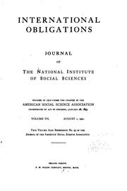 Journal of the National Institute of Social Sciences by National Institute of Social Sciences (U.S.)