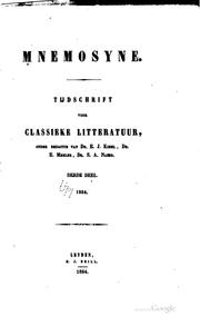 Cover of: Mnemosyne: Bibliotheca Classica Batava by Hendrik Willem van der Mey, Jan Leeuwen , Bernhard Abraham van Groningen, IngentaConnect (Online service)