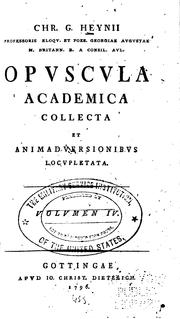 Cover of: Opuscula academica collecta