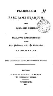 Cover of: Flagellum parliamentarium [ed. by sir N.H. Nicolas]. by Andrew Marvell