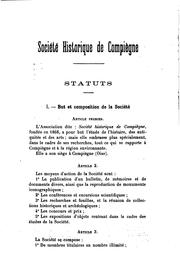 Bulletin de la Société historique de Compiègne by Société historique de Compiègne